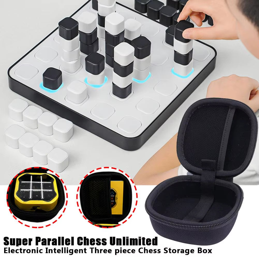 For Giiker Tic Tac Toe Bolt Game 3-In-1 Handheld Puzzle Game Console Storage Bag EVA Electronic Storage Bag Protect Accessories