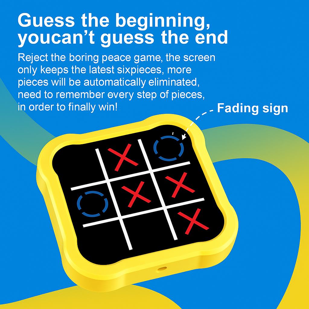 Electronic TIC-TAC-TOE Handheld Game