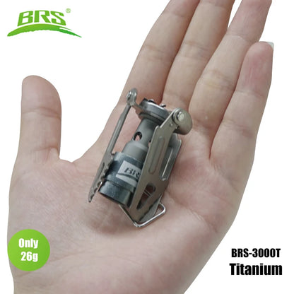 Outdoor Gas Stove Mini – Ultralight Titanium Camping Burner (BRS-3000T)